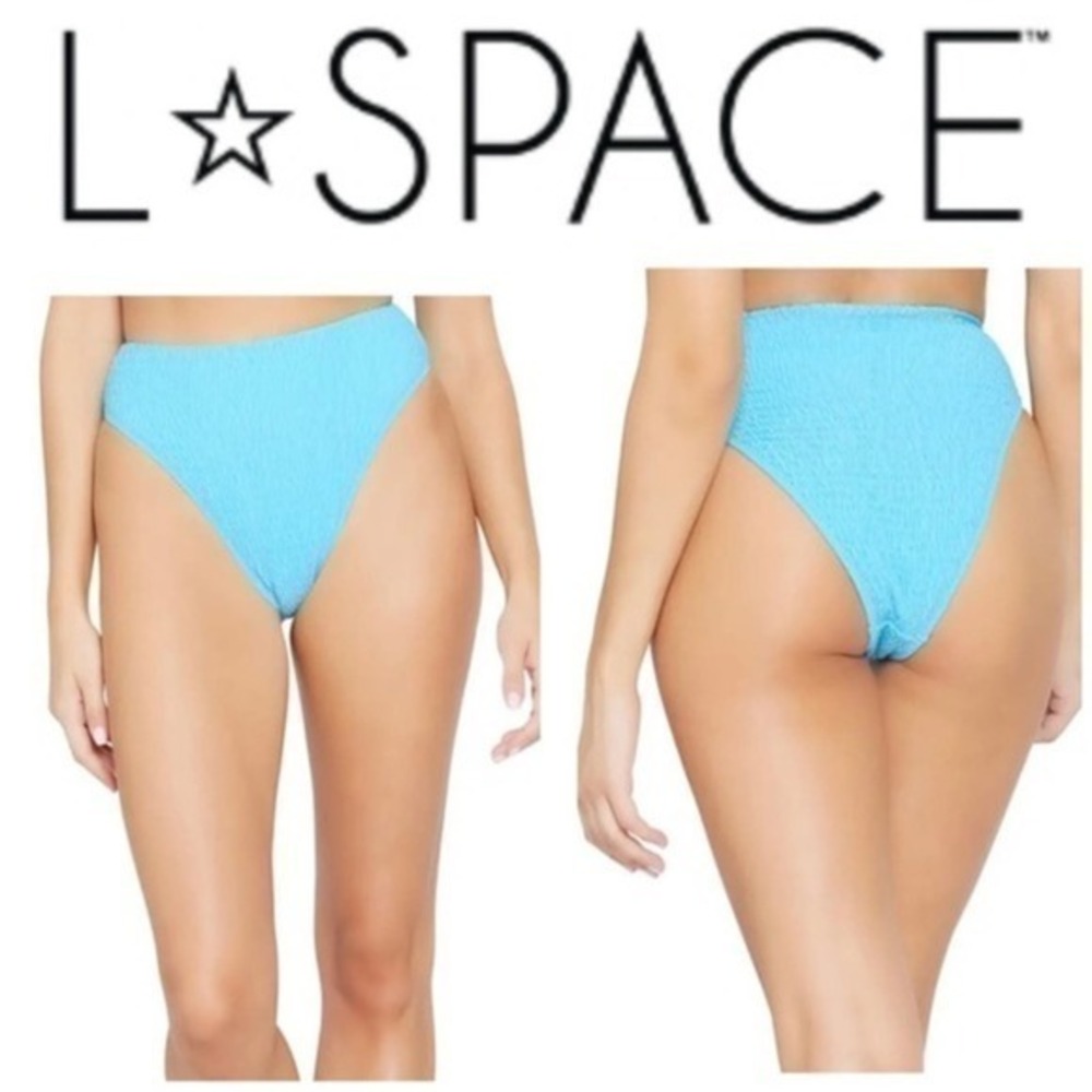 L*Space Barlette Bitsy Bikini‎ Bottoms NWT Size Large Aquarius